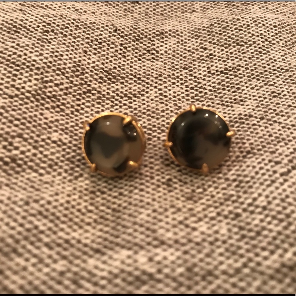 Kate Spade gold and tortoise shell earrings